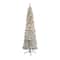 7ft. Pre-Lit Flocked Pencil Artificial Christmas Tree with Clear LED Lights